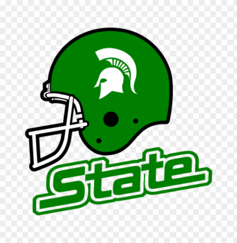 michigan state spartans helmet vector logo free PNG Isolated Object on Clear Background