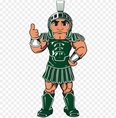 michigan state spartans render logo - msu sparty cartoo PNG format