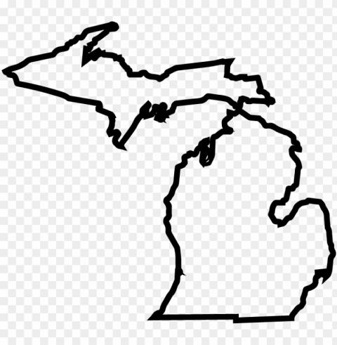 Michiganstateoutline-01 - State Of Michigan Outline Tattoo PNG Transparent Pictures For Projects