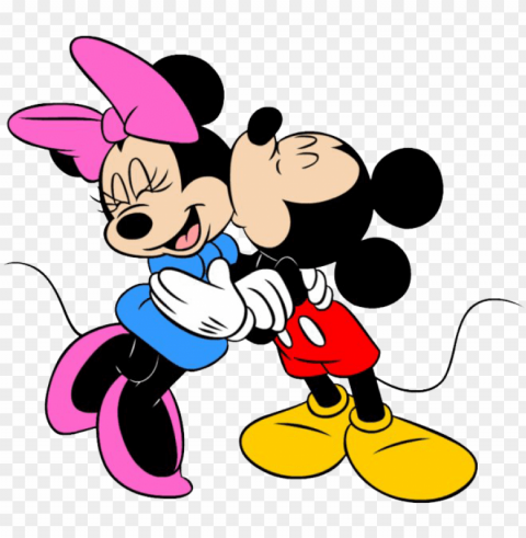 mickey and minnie mouse clipart - happy kiss day cartoo PNG for digital art