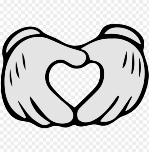 mickey hand vector mickey mouse hands heart mickey - cartoon mickey mouse hands Clear Background PNG Isolated Subject