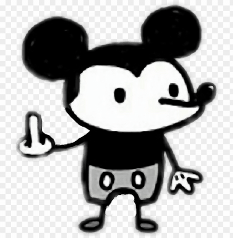 mickey mickeymouse fuckoff middlefinger drawing popular - cute quote wallpaper iphone PNG Isolated Object on Clear Background PNG transparent with Clear Background ID f552f041