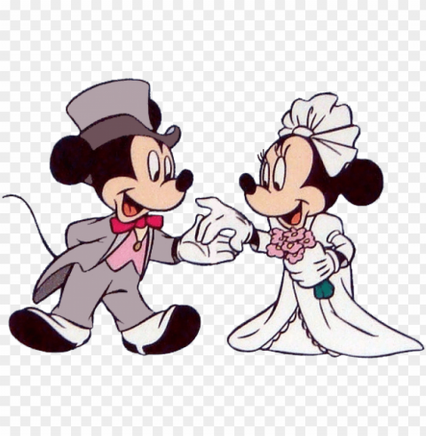mickey & minnie wed - mickey and minnie weddi PNG images without restrictions PNG transparent with Clear Background ID fd3d9daa