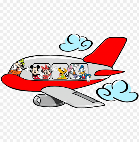 mickey mouse airplane clipart - mickey mouse on a plane HighResolution Transparent PNG Isolated Item
