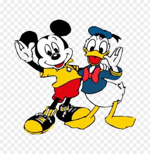 mickey mouse & donald duck vector logo Transparent PNG Isolated Illustrative Element