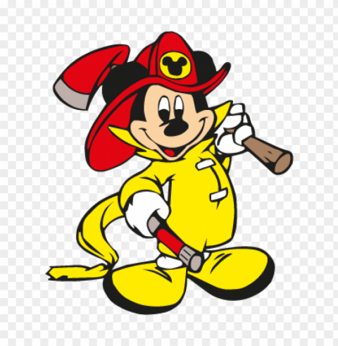 mickey mouse fireman vector free download PNG with no background required