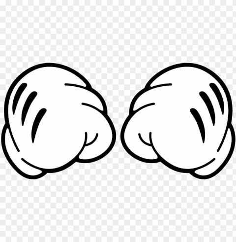 mickey mouse hand - mickey mouse cartoon glove Isolated Character in Clear Transparent PNG