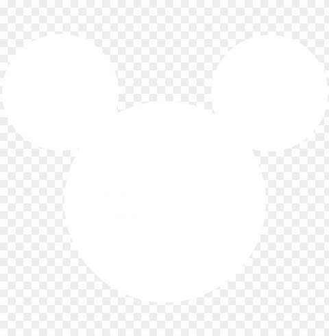 mickey mouse logo - white mickey logo Isolated Character on Transparent PNG