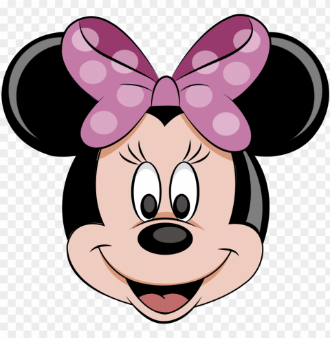 mickey mouse - minnie mouse with pink bow Transparent PNG Isolated Graphic Detail