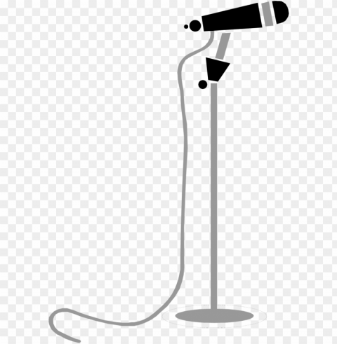 microphone - microphone stand clip art Isolated Icon on Transparent PNG