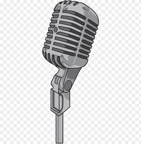 microphone vector download microphone vector - vintage radio station logo Clear Background PNG Isolated Design Element