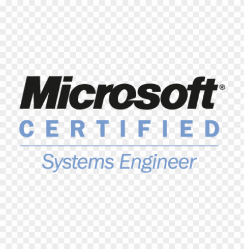 microsoft certified systems engineer vector logo PNG with Clear Isolation on Transparent Background
