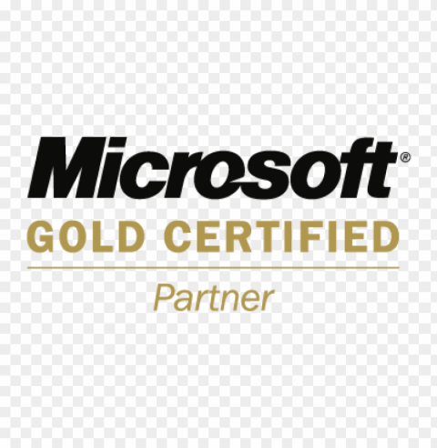 microsoft gold certified partner vector logo Clear Background PNG with Isolation