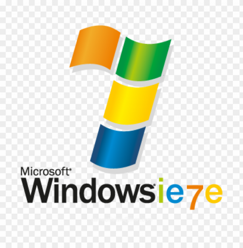 microsoft windows 7 vector logo Transparent Background Isolated PNG Design Element