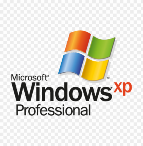 microsoft windows xp professional vector logo free Transparent background PNG images complete pack