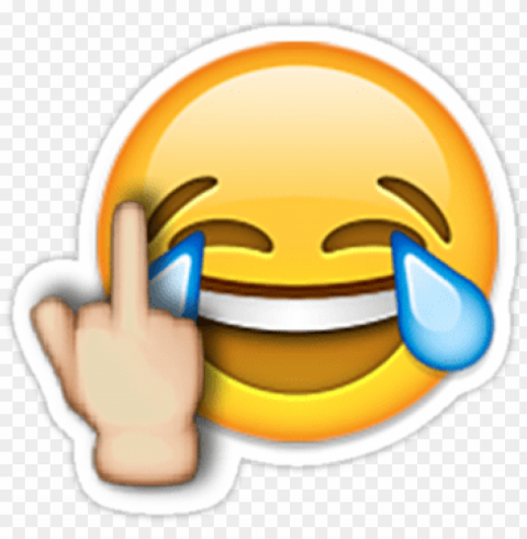 middle finger laughing emoji stickers by nsty - laughing emoji with middle finger HD transparent PNG PNG transparent with Clear Background ID 8d3bb822