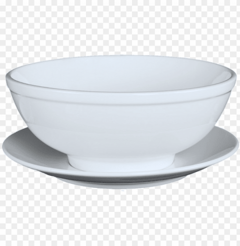 middle rim soup bowl and saucer - soup bowl and saucer ClearCut Background PNG Isolated Item
