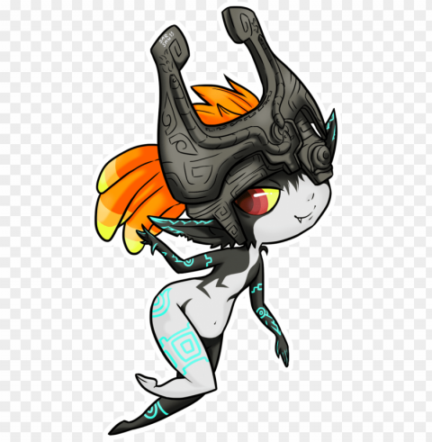 Midna Sticker By 8 Bitwatermelon-d6gmlog - Chibi Midna CleanCut Background Isolated PNG Graphic