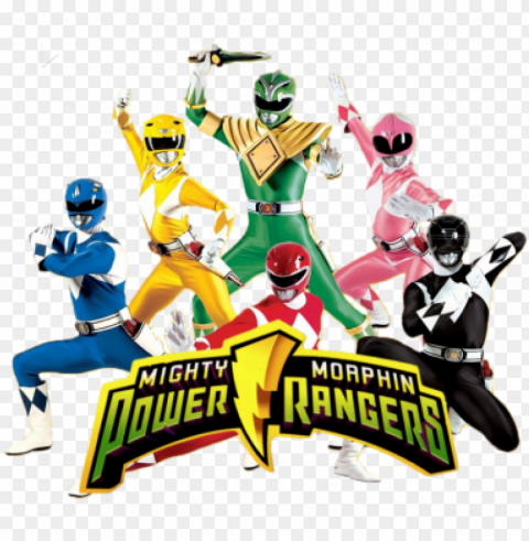 mighty morphin power rangers logo download - power rangers Clean Background Isolated PNG Image