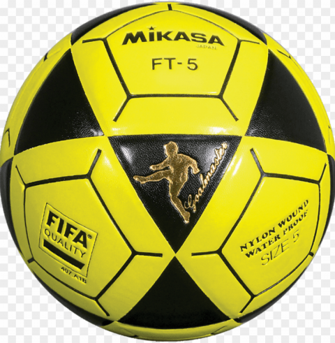 mikasa ft5a goal master soccer ball size 5 yellowblack - yellow soccer ball Transparent PNG Isolated Object with Detail