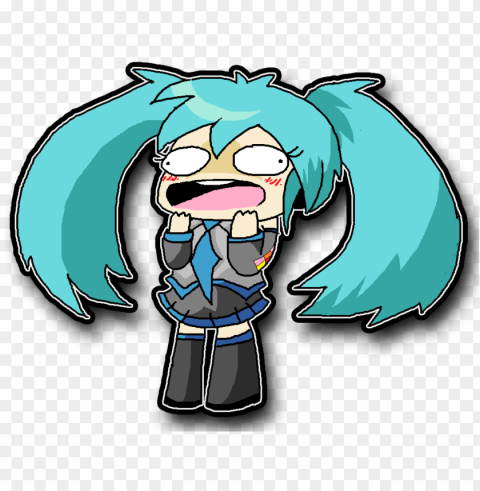 miku omg face by derp-girl2001 - miku omg face Transparent PNG images with high resolution
