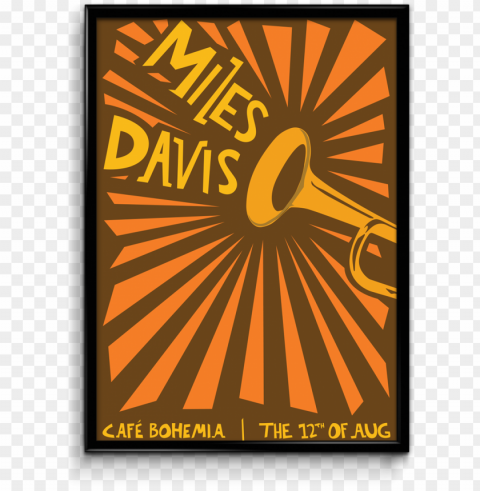 miles davis poster - jazz Isolated Graphic in Transparent PNG Format