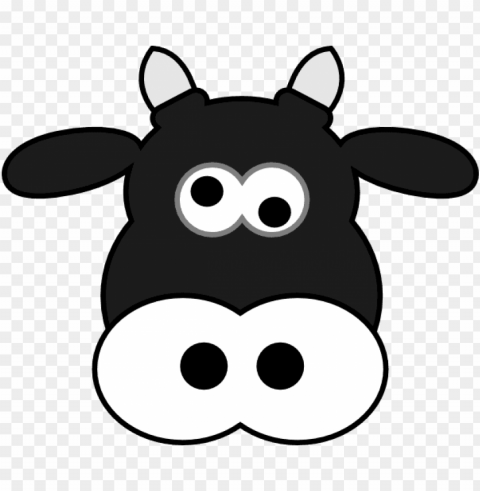 milk cow cow milker dairy cow milk head ca - funny cow face cartoo PNG Isolated Subject on Transparent Background