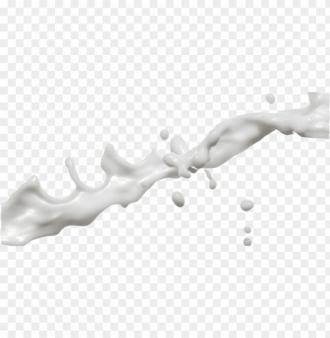 milk glass splash PNG with clear transparency
