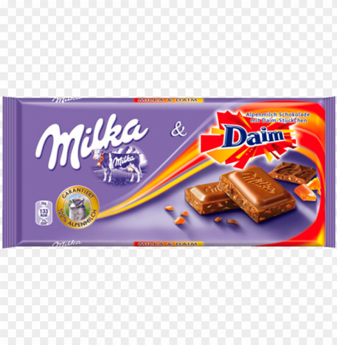 milka daim 100g - daim chocolate HighQuality PNG with Transparent Isolation