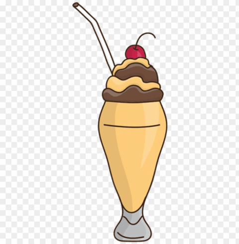 milkshakedessert - cartoon milkshake PNG Graphic Isolated on Transparent Background