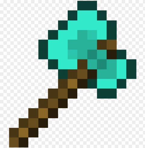 minecraft diamond axe transparent - moraine lake PNG Isolated Object with Clear Transparency