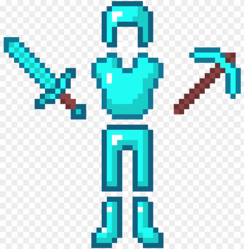 minecraft diamond tools and armor - diamond armor and tools Clear Background PNG Isolated Design