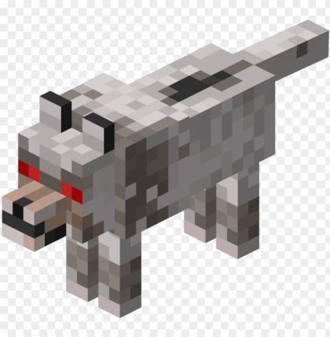 Minecraft Dog - Minecraft Wolf Transparent Background PNG Isolation