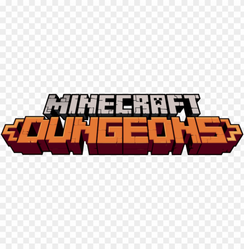 minecraft dungeons logo - graphic desi Isolated Item on Clear Transparent PNG