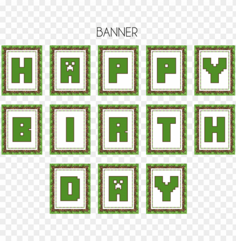 minecraft free party banner printable PNG transparent photos extensive collection