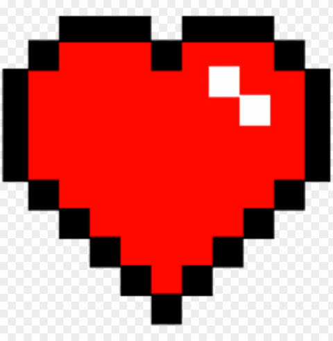 minecraft heart - 8 bits heart Transparent PNG Isolated Subject