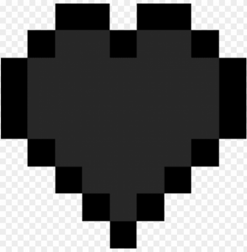 minecraft heart - minecraft heart black and white Isolated Character in Transparent PNG Format
