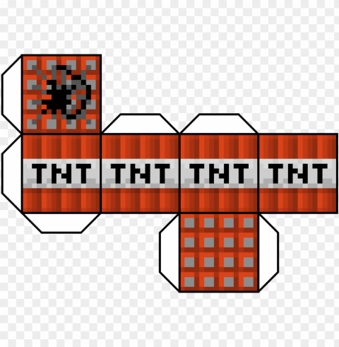 minecraft paper template tnt - minecraft tnt block papercraft Transparent Background PNG Isolated Illustration