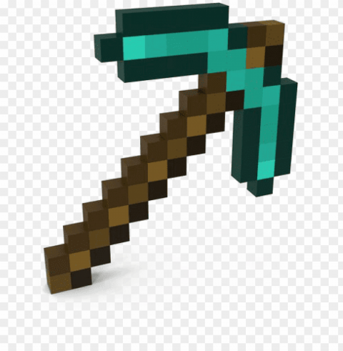 minecraft pic - minecraft diamond pickaxe HighResolution PNG Isolated Artwork