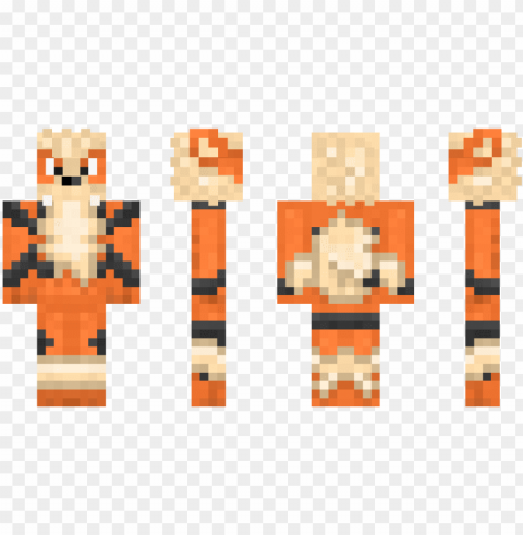 minecraft skin growlithe - skin minecraft fukano Transparent PNG images bulk package