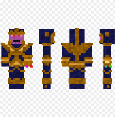 minecraft skin thanos - skin de minecraft de thanos PNG Image with Isolated Graphic Element