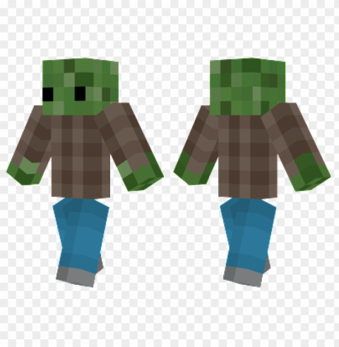 minecraft skins 8 bit zombie skin PNG with alpha channel for download