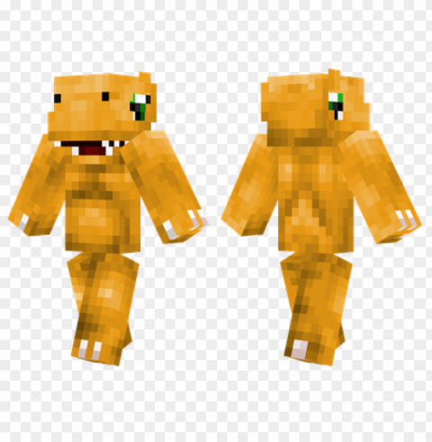 minecraft skins agumon skin Isolated Illustration in HighQuality Transparent PNG