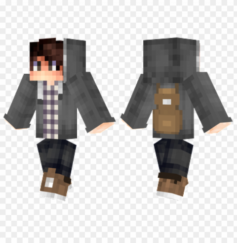 minecraft skins backpack boy skin PNG Isolated Subject on Transparent Background