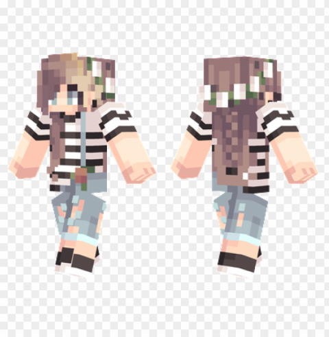 Minecraft Skins Black And White Skin PNG Isolated Illustration With Clear Background