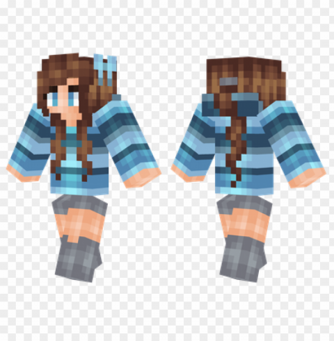 minecraft skins blue girl skin Clear PNG pictures bundle