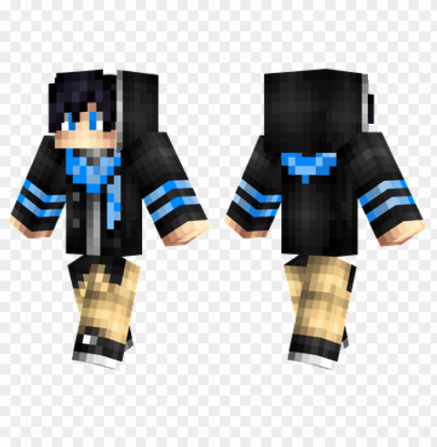 minecraft skins blue scarf skin PNG images with no limitations