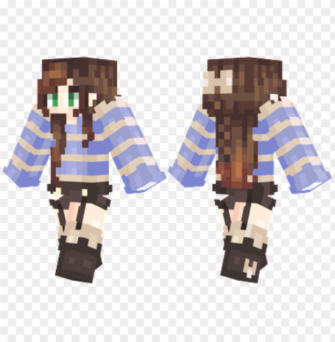 minecraft skins blue winter girl skin PNG images with high-quality resolution