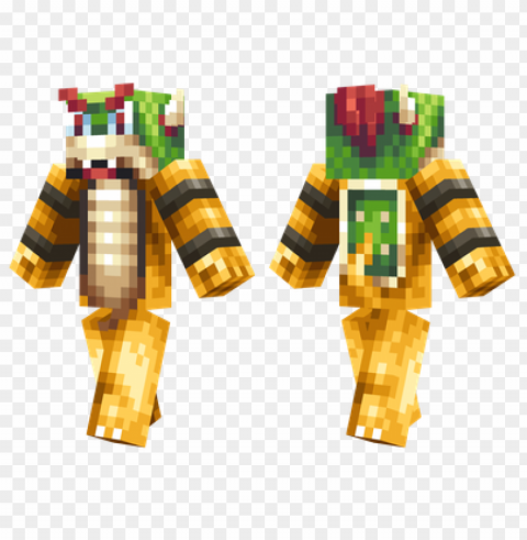 minecraft skins bowser skin Isolated Subject in HighQuality Transparent PNG