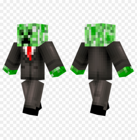 minecraft skins business creeper skin PNG without watermark free